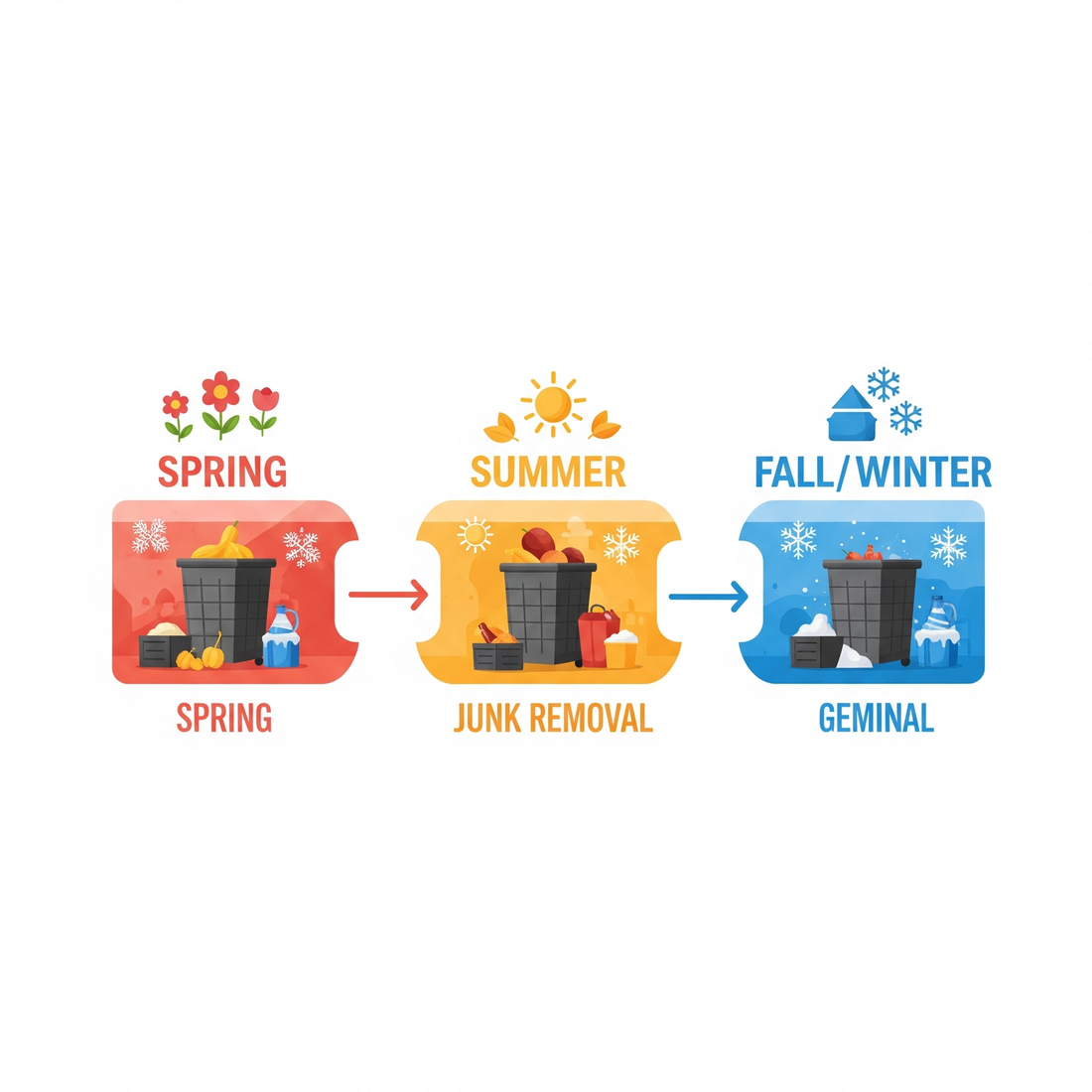 Recycling Spring Weather Seasonal Junk Removal Tips: Spring, Summer & Winter Prep – Take Our Trash