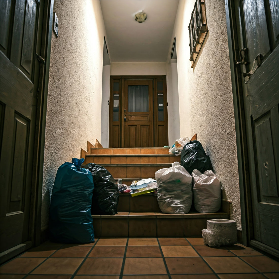 Trash in Small Apartment